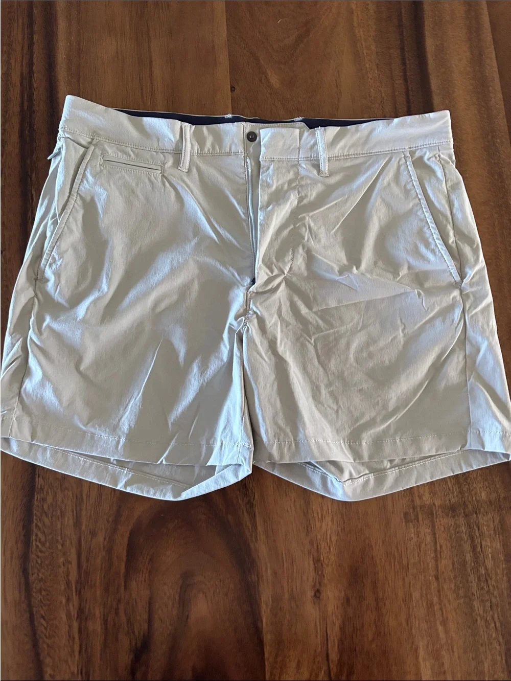 J. Crew Men's White Flat-Front Casual Shorts